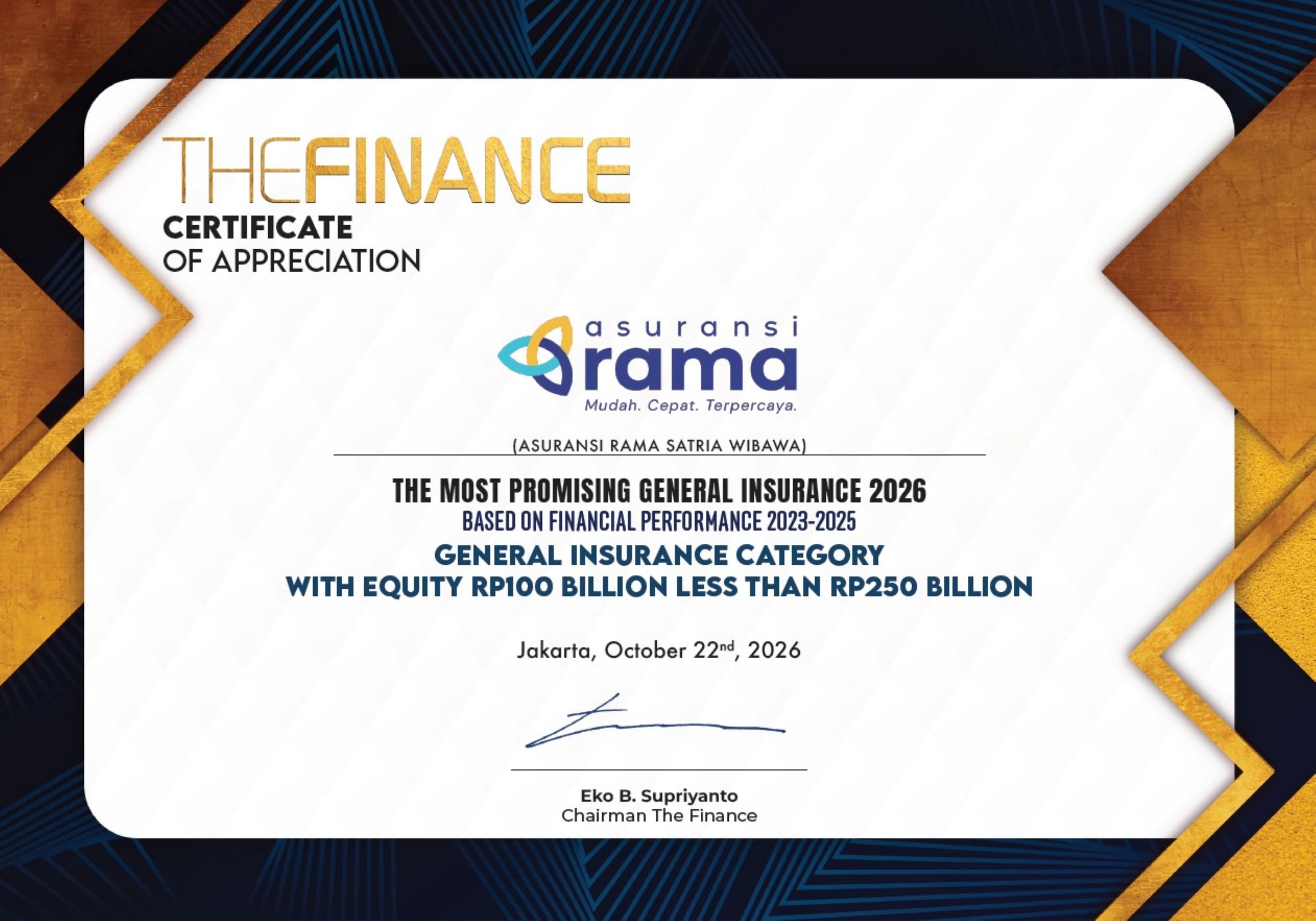 the finance award most promising general insurance 2026